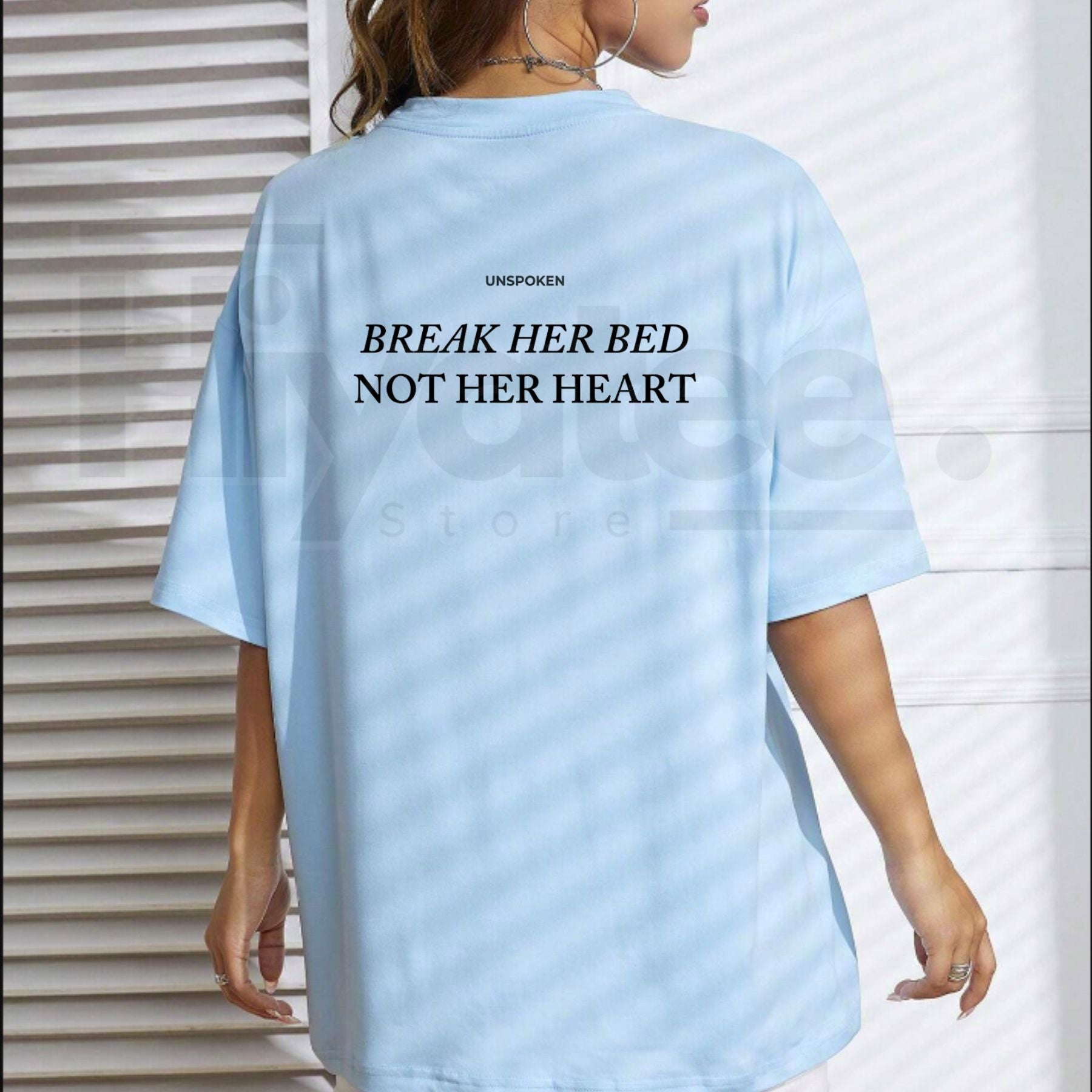 "Break Her Bed Not Her Heart" – Unspoken Sarcastic Funny Quote Top