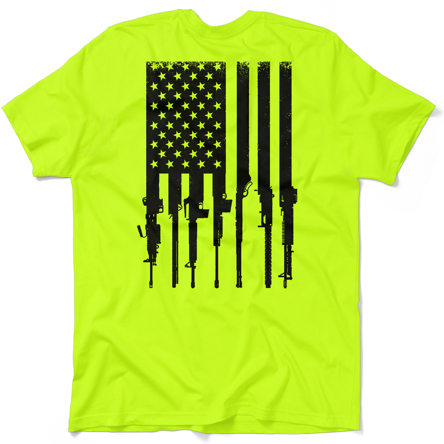 Rifle Flag - Safety Yellow T-Shirt